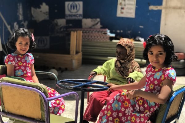 Yemen. Two million displaced face humanitarian crisis Layan and Wiyam, twins displaced by fighting in Taizz, play with their friend Nur from Somalia, at a UNHCR-supported community centre for refugee and local children in Sana'a, Yemen. ; UNHCR is responding to the humanitarian crisis in Yemen, providing emergency assistance to those forcibly displaced by the conflict. Recent fighting in Yemen has made years of poverty and insecurity even worse. The conflict has disrupted millions of lives, with 2 million internally displaced as of May 2017, and a further 1 million having returned home to dangerous conditions. Some 19 million Yemenis need humanitarian assistance. UNHCR provides mattresses, blankets, sleeping mats, kitchen sets, buckets and other essential items. Our assistance has reached people in all 20 governorates affected by the conflict. Our shelter kits help families repair damaged homes, and we have refurbished public buildings that now host displaced families. We provide legal and financial assistance as well as psycho-social support, and we continue to protect and support some 280,000 refugees, mainly from the Horn of Africa, who remain in Yemen despite the conflict.